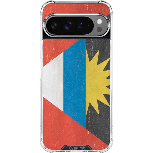 Antigua and Barbuda Flag Distressed Google Pixel 10 Pro XL Clear Case